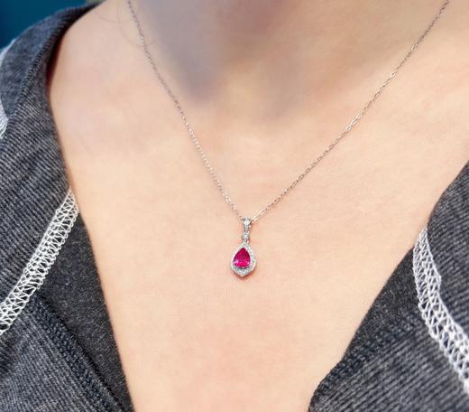 0.75ct刻面红宝石吊坠 商品图7