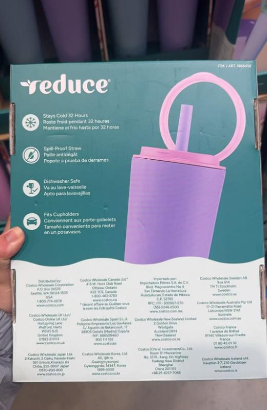 Reduce Halo 不锈钢水杯 硅胶吸管 带提手 2瓶*946ml  颜色随机 温哥华直邮 商品图1