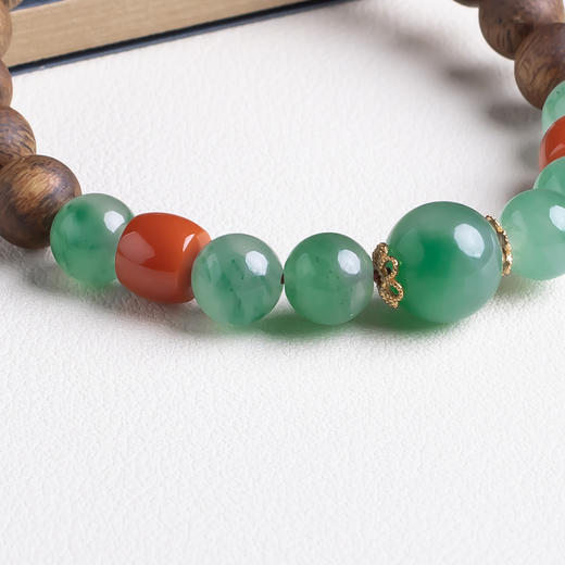 xy0433沉香+非洲翠国风手串 商品图5