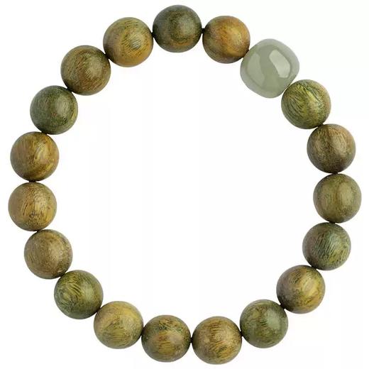 【渡舟·绿檀木东陵玉单圈手串】敦煌福泽檀木手串国风天然东陵玉单圈手串 商品图5