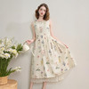 度假风植物印花背心裙女夏季蕾丝拼接宽松显瘦无袖连衣裙V1550967 商品缩略图2