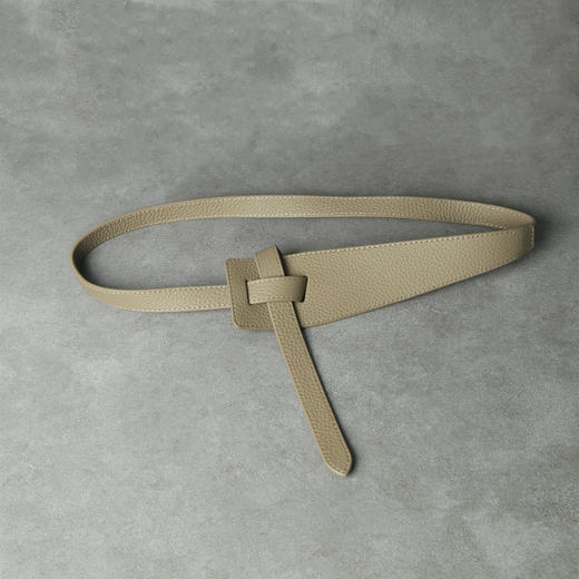 出口小众设计！打结腰带女士装饰腰封双面摔纹牛皮束腰显瘦时尚皮带！ 商品图7