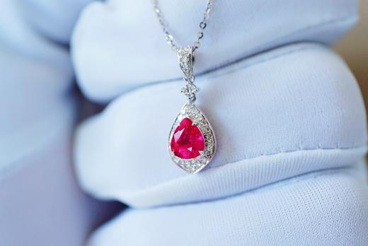 0.75ct刻面红宝石吊坠 商品图6