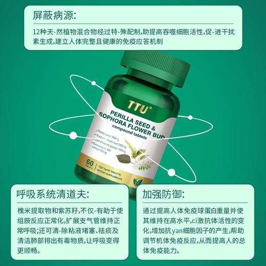 TTU紫苏籽槐米复合片 紫苏籽滋养肺部畅快呼吸 商品图2