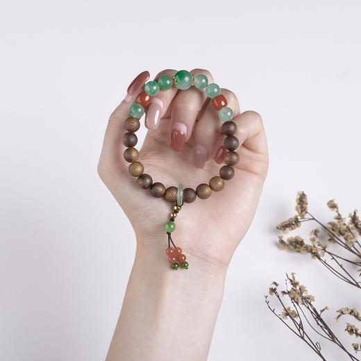 xy0433沉香+非洲翠国风手串 商品图7