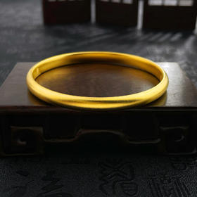 【限时克减150元】足金999 #超轻 古法空心固口手镯超轻加硬福字泥鳅背手镯（面宽约5.7-6.1mm）(AUQGFSZ00067-3)(预售产品下单后不退款不退货不换货不补差价