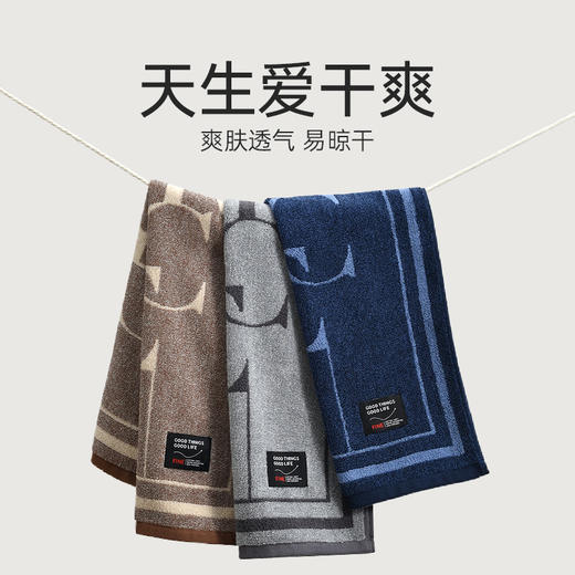 洁丽雅纯棉男士毛巾洗脸巾2025年新款吸水亲肤全棉家用女擦脸面巾 商品图3