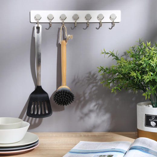 【批发】美丽雅简色活动七连钩无痕粘钩新老包装随机 1个 商品图2