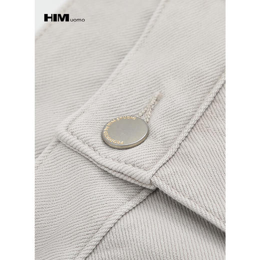 HIM漢崇 潮流做旧洗褪舒适时尚简约休闲浅色直筒牛仔裤 2026春季 商品图2