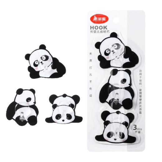 【批发】美丽雅熊猫无痕粘钩承重3KG厨房卫浴免打孔 3个/板 商品图8