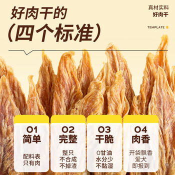 疯狂小狗宠物狗狗零食肉干0添加磨牙训练通用  低脂鸡肉干36g 商品图1