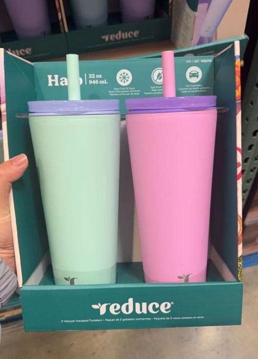 Reduce Halo 不锈钢水杯 硅胶吸管 带提手 2瓶*946ml  颜色随机 温哥华直邮 商品图0