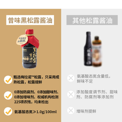 曾味黑松露酱油真实添加黑松露中西餐适配减盐零添加  200ml 商品图3