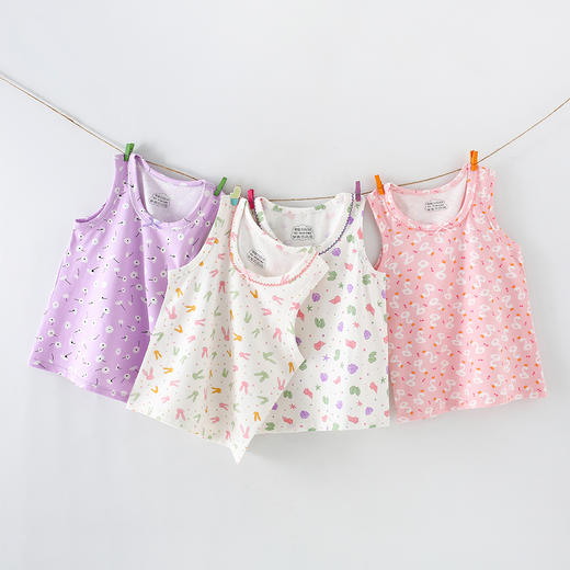（3件/组起拍，单拍不发）【🏆[买1送2]母婴A类!精梳棉莱卡儿童背心3件✨】优质面料，柔软亲肤，透气性极佳 ✅A类婴幼儿标准👍️多花色超多选择  商品图1
