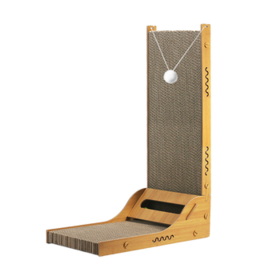 萌嘟星宠 立式L猫抓板大号耐磨瓦楞纸猫咪磨爪玩具带小球