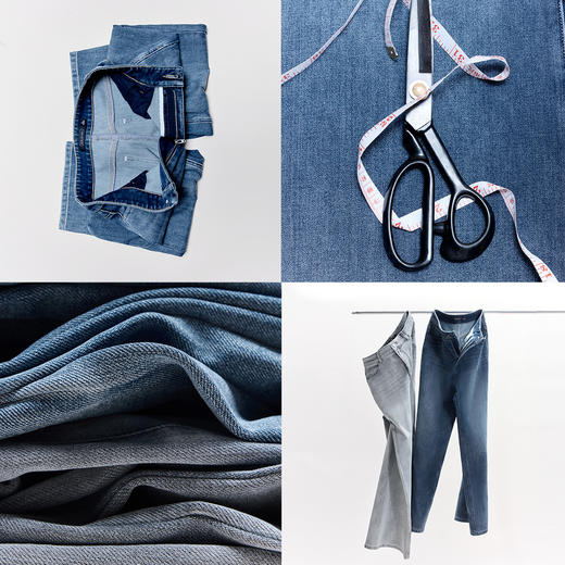 【严选】【四面弹】诗凡黎窄版阔腿牛仔裤2025秋新款高腰直筒垂感显瘦长裤7G6450791 商品图4