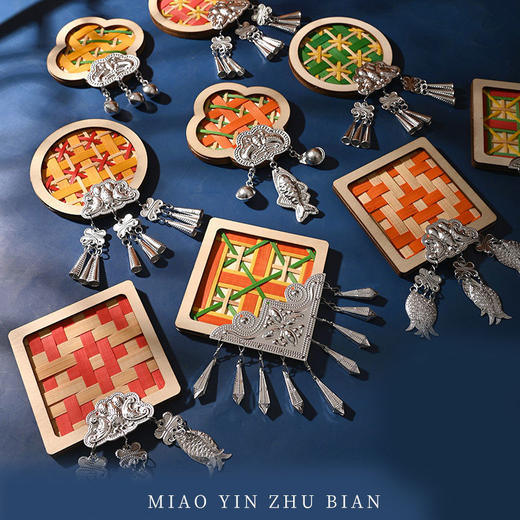 【体验非遗·DIY冰箱贴】苗银织锦竹编扎染冰箱贴手工材料包亲子手工活动文创沙龙团建活动 商品图12