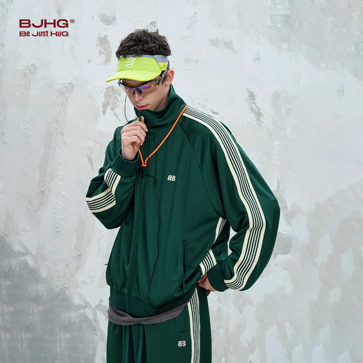 BJHG不计后果休闲运动男士外套秋季2025新款百搭拼接插肩袖夹克 商品图3