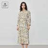 Marc O'Polo/MOP 2025夏季新款树叶纹印花衬衫领束腰长袖连衣裙女 商品缩略图0