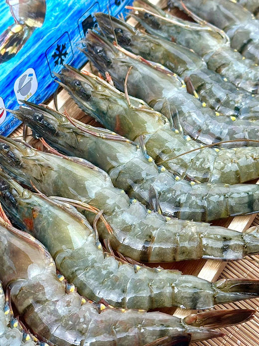 越南活冻黑虎虾🦐，急冻锁鲜，但品质没有一点影响，鲜度很好～肉好Q弹鲜甜 商品图0