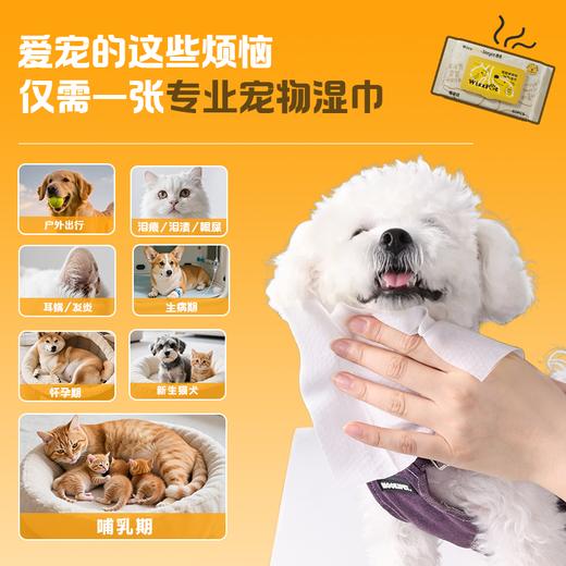 【GX】德佑宠物湿巾猫咪狗狗专用湿纸巾免洗擦脸擦脚去泪痕80片*5包 商品图1