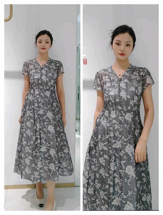 54L051时尚气质碎花款连衣裙 商品图1