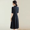 IWY/扶摇系列黑色短袖西装连衣裙女气质通勤职场商务正装套裙接待工作服FYQ655 商品缩略图4
