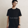 PLUS CRASH轻奢舒适领部双层撞色短T恤港风黑白纯色简约休闲T恤衫 商品缩略图0