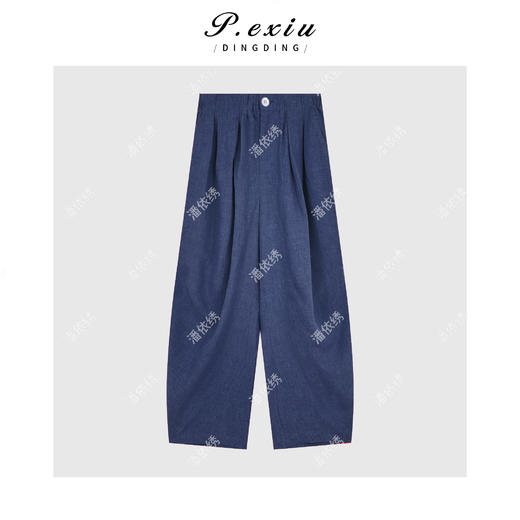 PanYiXiu/潘依绣天丝苎麻松弛百搭松紧腰气球裤休闲裤 W-63202 商品图3