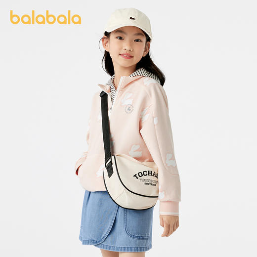 巴拉巴拉童装女童长袖卫衣秋装上衣时尚撞色大童立领洋气舒适百搭 商品图2