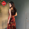 逸红颜越襄2025夏新款小唐人刮浆包边工艺汉服式新中式吊带连衣裙 商品缩略图3
