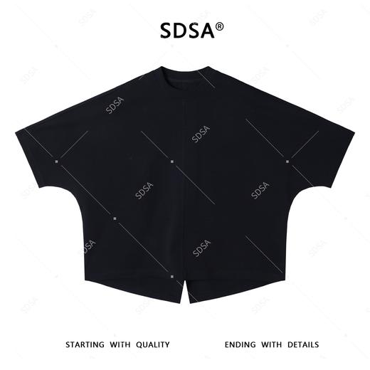 T4155夏季高级感新款男士简约纯色后背拉链装饰设计短袖T恤休闲时尚 商品图2