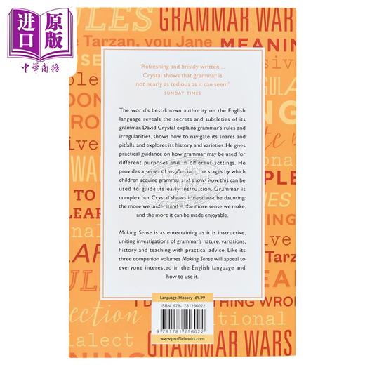 预售 【中商原版】David Crystal Making Sense The Glamorous Story of English Grammar 理解 英语语法的故事 英文原版进口图书 商品图1