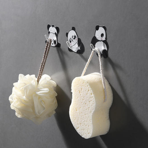 【批发】美丽雅熊猫无痕粘钩承重3KG厨房卫浴免打孔 3个/板 商品图4