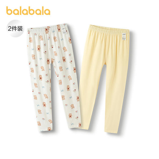 巴拉巴拉女保暖裤秋季新品儿童秋裤打底裤睡裤两条装 商品图0