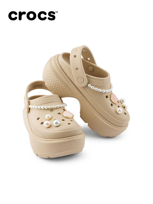 【经典佰搭 平稳舒适】Crocs卡骆驰 水晶雪屋洞洞鞋厚底沙滩鞋户外包头女鞋洞洞鞋女沙滩鞋跟高5-6CM 商品图1