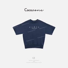 COCO ZONE 刘一一 “蓝调时刻”100棉亲肤透气女短袖T恤 CD2A1363