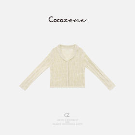 COCO ZONE 刘一一【100棉】楼口透气纯色毛织上衣 CD2A1548