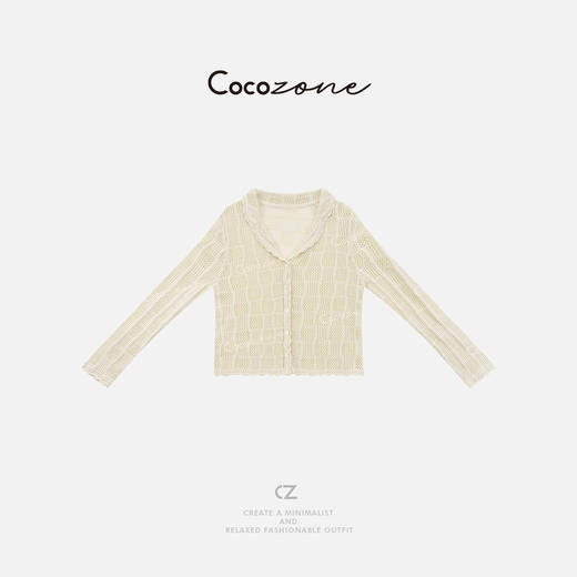 COCO ZONE 刘一一【100棉】楼口透气纯色毛织上衣 CD2A1548 商品图0