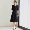IWY/扶摇系列黑色短袖西装连衣裙女气质通勤职场商务正装套裙接待工作服FYQ655 商品缩略图3