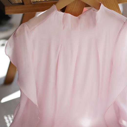 珠光粉天丝花瓣上衣+香芋紫垂垂裤｜清凉舒适，美得像天仙！ 商品图3