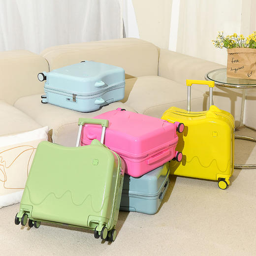 【大空间，小夹层】儿童行李箱 可骑可坐轻便小型登机箱 男女拉杆旅行箱包 密码箱18寸-QQ 商品图1