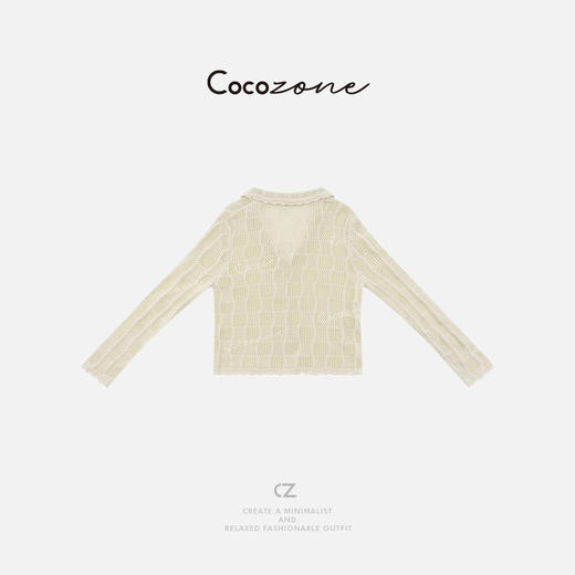 COCO ZONE 刘一一【100棉】楼口透气纯色毛织上衣 CD2A1548 商品图1