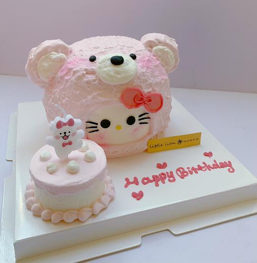 狮子家-hello kitty 粉红熊主题 生日蛋糕 纪念日蛋糕 聚会 仪式感必备 健康甜品 商品图0