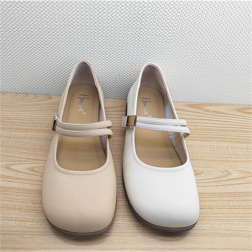 2024豪行夏季新款24230261真皮休闲低跟甜美浅口女鞋单鞋 商品图1