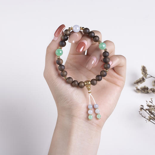 xy0428沉香+翡翠手串 商品图7