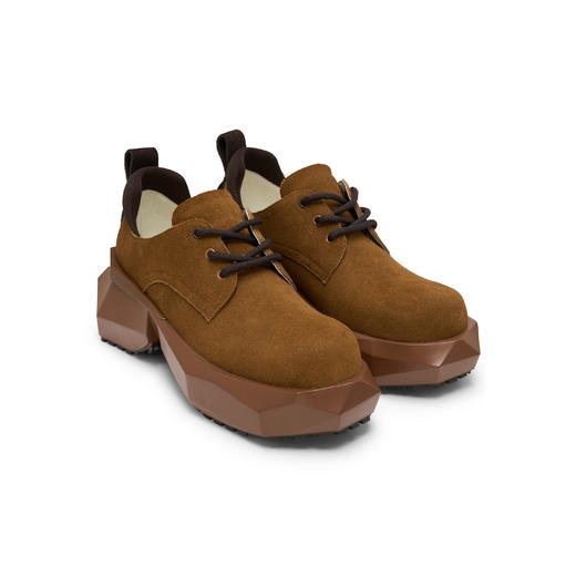 [捡漏价]lost in echo2024秋季新款厚底增高切面底大圆头西装鞋德比鞋女 商品图0