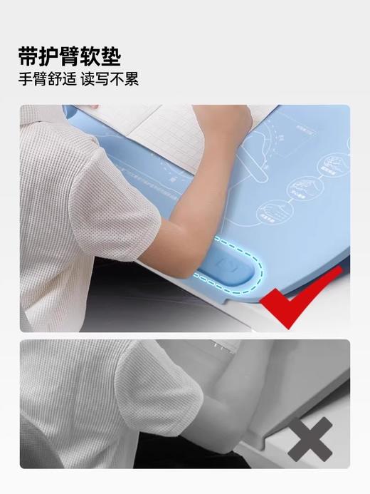 开学季福利！应采儿代言【新款！加大面板】猫太子可调黄金12°五维坐姿矫正器写字姿势儿童小学生防近视支架写作业学习纠正器书写防低头防驼背书桌面款神器 商品图4
