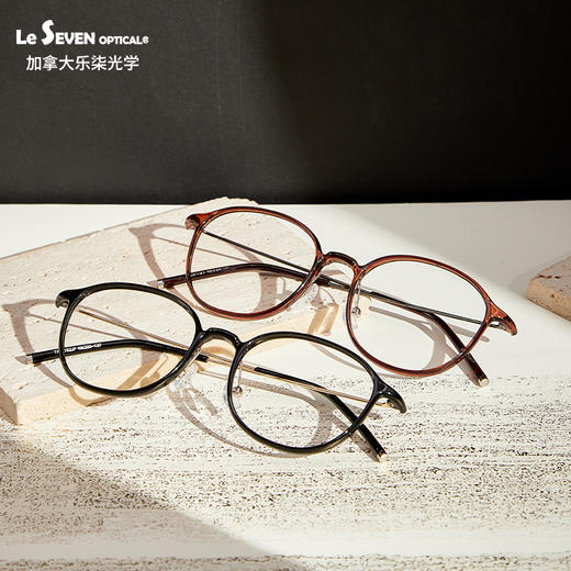 【森哥优选】乐柒 成人防蓝光眼镜护目镜透色素颜框女大框百搭Feather  ‘不可配度数’ LeSeven 商品图2