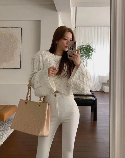 Chanel GST 荔枝纹牛皮 奶茶金 购物袋 商品图1